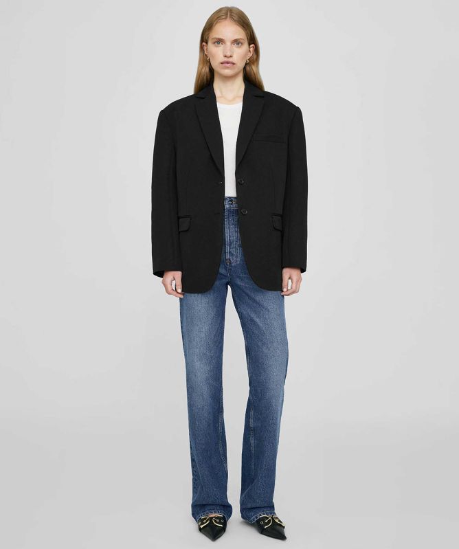 Anine Bing Quinn Wool Blazer