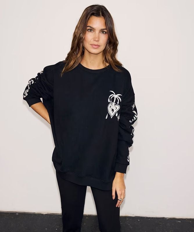 Never Fully Dressed Embroidered Crew Sweatshirt