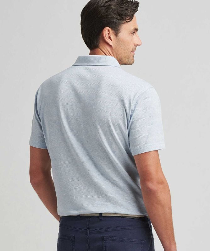 Peter Millar Harris Herringbone Knit Polo Shirt