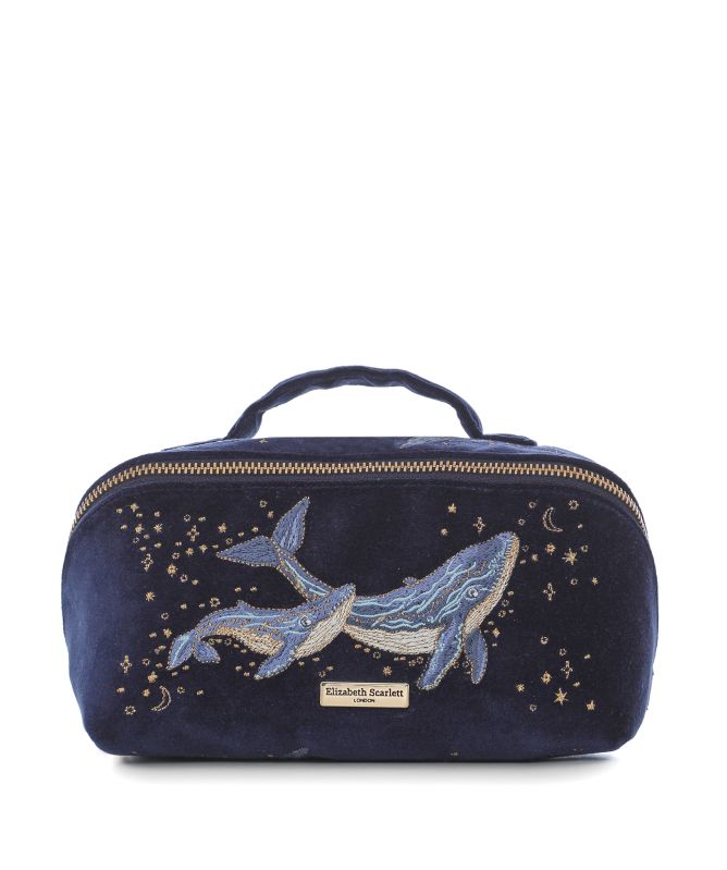 Elizabeth Scarlett Mystical Whale Open Flat Makeup Bag