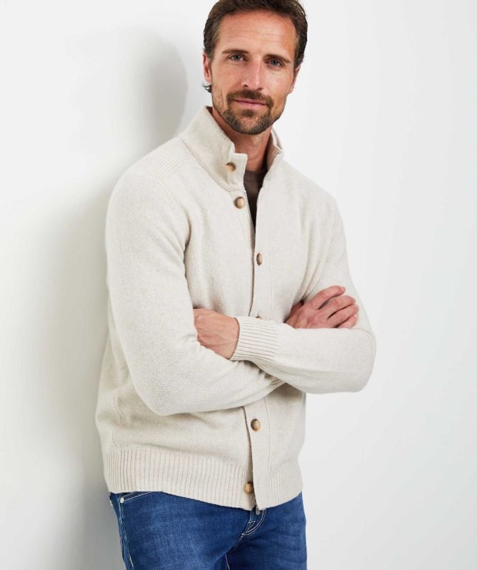 Gran Sasso Virgin Wool Zip-Through Cardigan