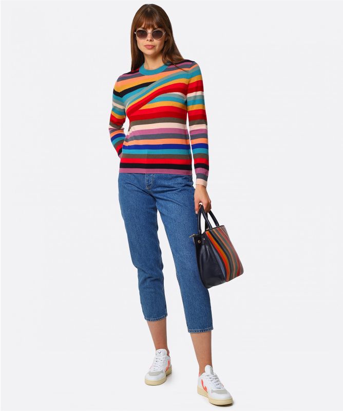 Paul Smith Swirl Stripe Merino Wool Sweater