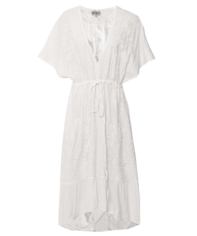 Handprint Dream Apparel Embroidered Cotton Cover Up Dress