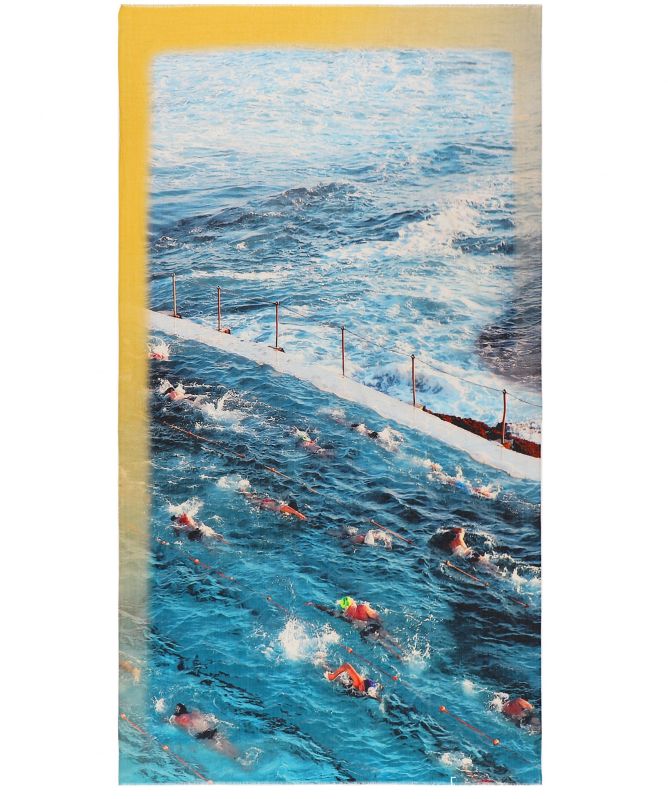 Ahujasons Wild Sea Print Scarf