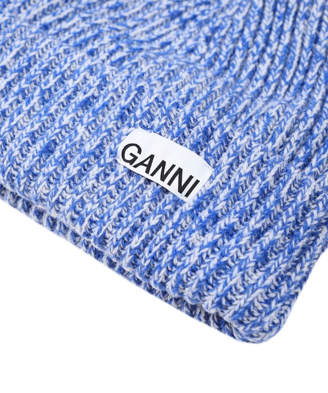 GANNI Ribbed Beanie Hat