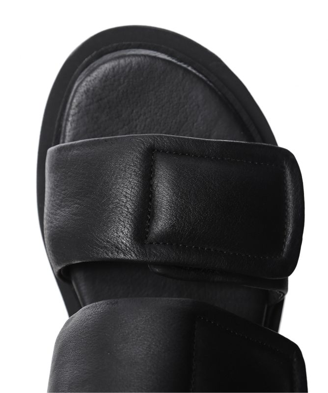 Lofina Gasoline Leather Velcro Sandals