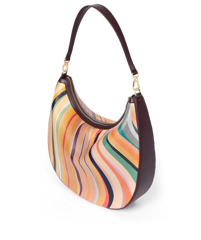 Paul Smith Dusky Swirl Leather Round Hobo Bag