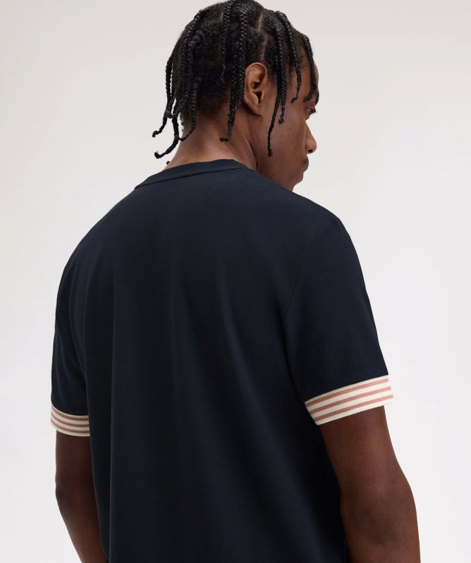 Fred Perry Striped Cuff T-Shirt
