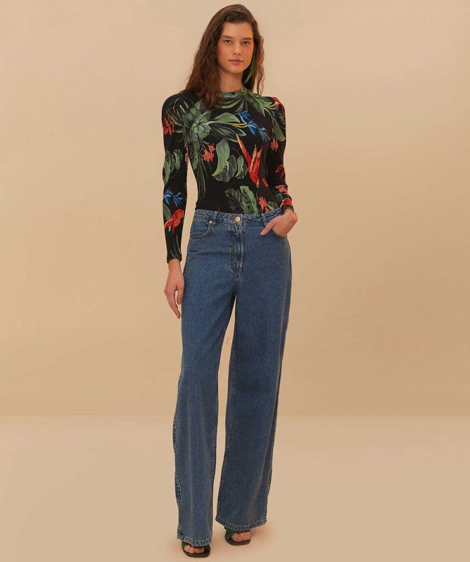 FARM Rio Midnight Macaw Fiesta Bodysuit