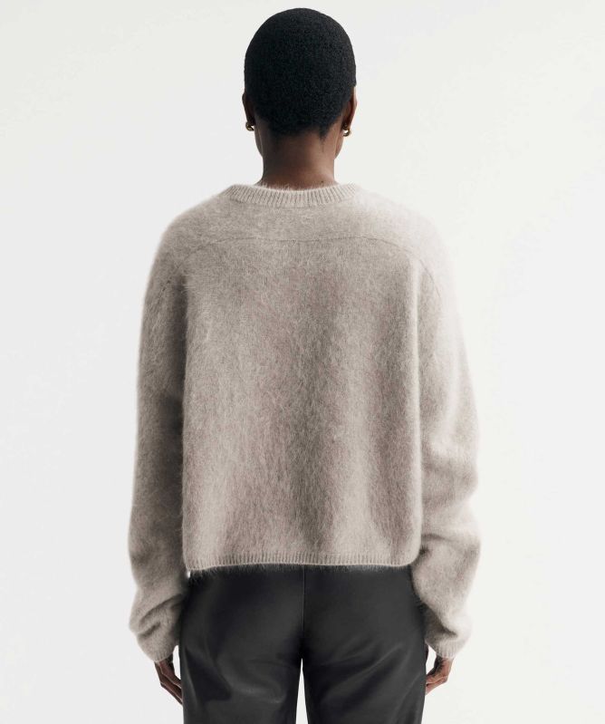Soft Goat Brushed Cashmere Crewneck Jumper