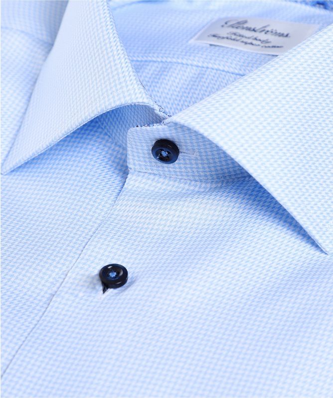 Stenstroms Fitted Body Micro Houndstooth Shirt