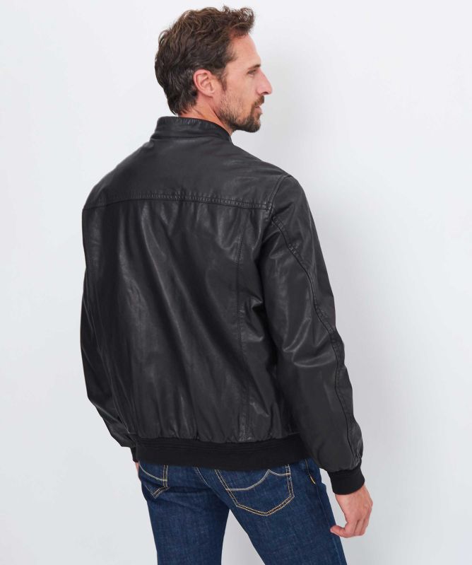Jacob Cohen Leather Bomber Jacket