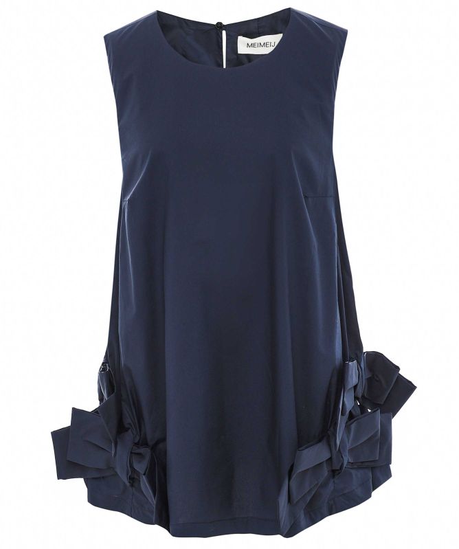 MEIMEIJ Navy Multi Bow Top