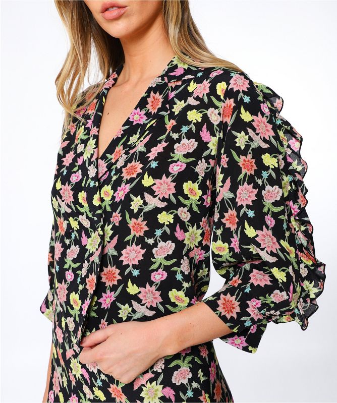 Hayley Menzies Dream In Colour Silk Tux Shirt