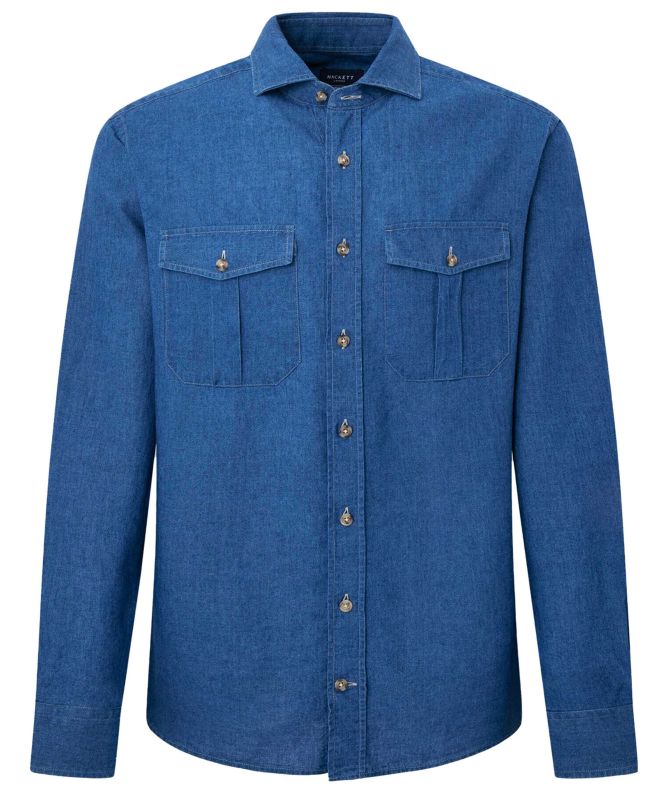 Hackett Denim Cargo Shirt