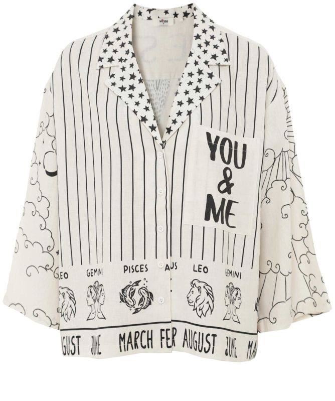 Me369 Nori Zodiac Cropped Shirt