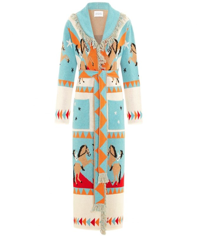 Hayley Menzies Sunrise Rodeo Merino Jacquard Long Cardigan