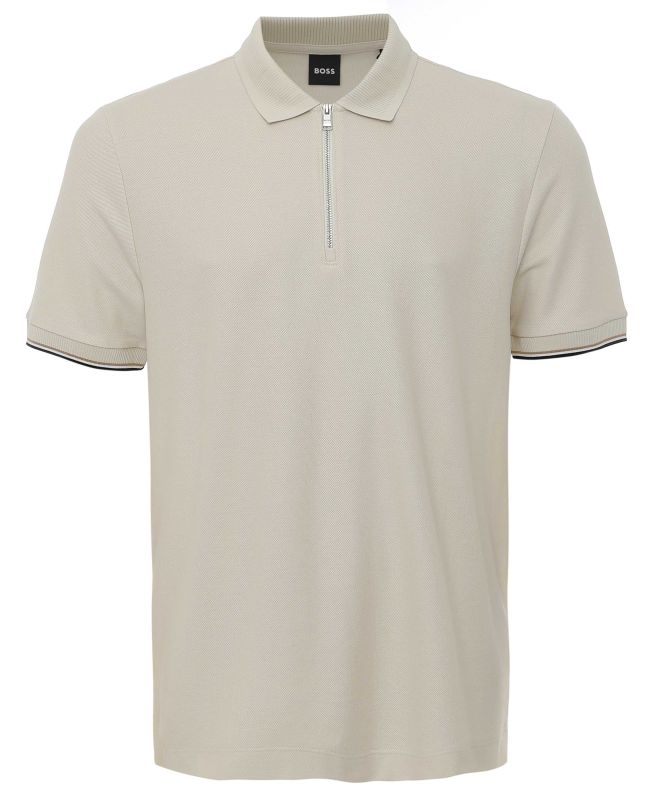 BOSS Short-Sleeve Zipper Polo Shirt