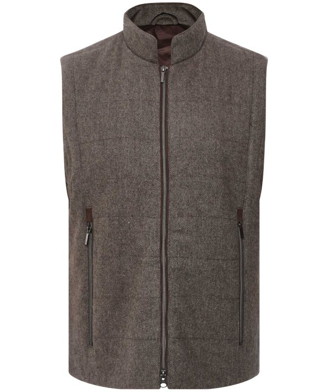 Stenstroms Quilted Wool Herringbone Gilet