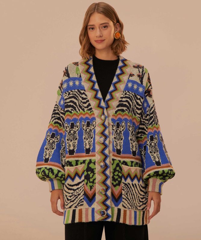 FARM Rio Zebra Ainika Cardigan