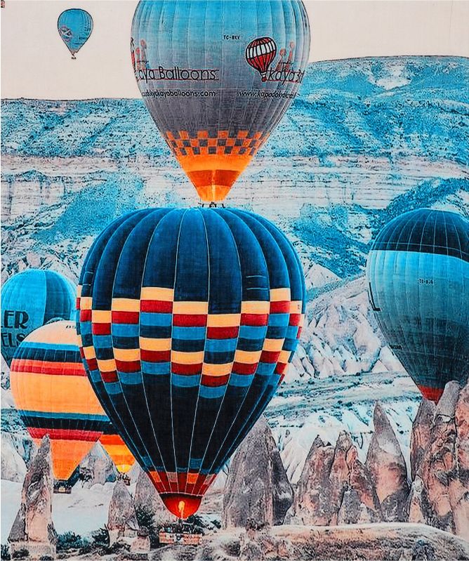 Ahujasons Hot Air Balloon Print Scarf