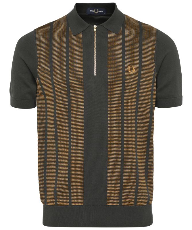 Fred Perry Textured Panel Knitted Shirt
