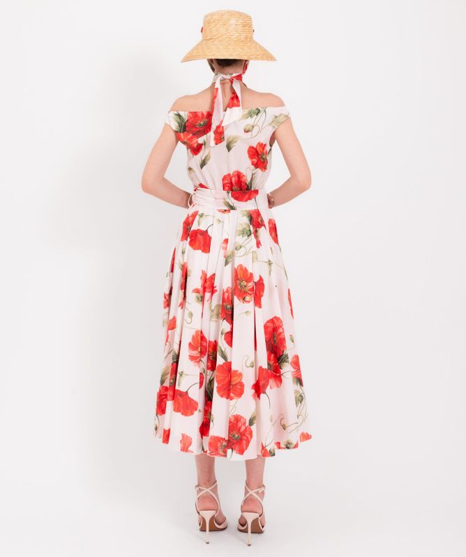 Lavi Mambo Off-Shoulder Floral Midi Dress