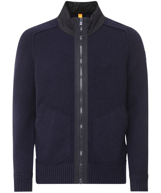 BOSS Virgin Wool Zip Kabredo Cardigan