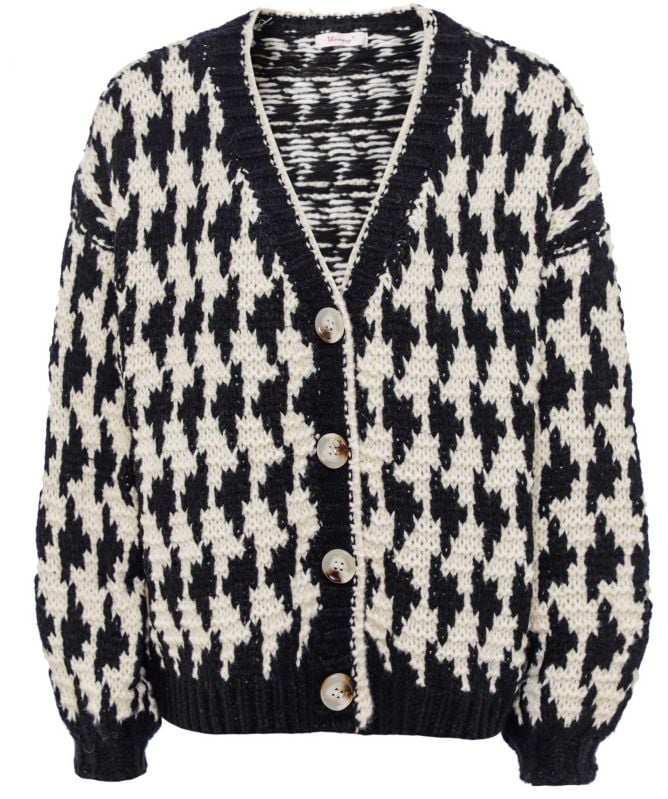 Thanny Dogtooth Knit Cardigan