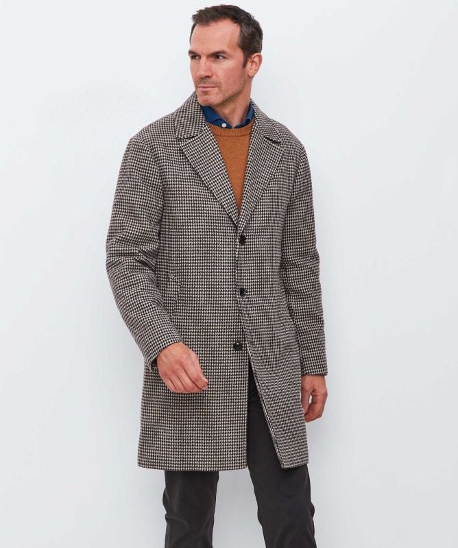 Seinse Houndstooth Long Coat