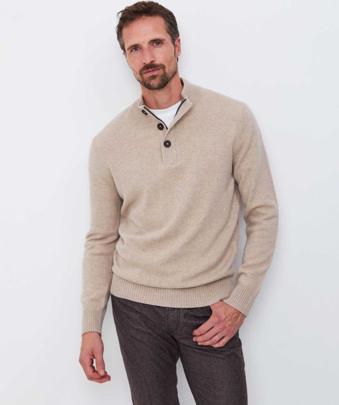 Thomas Maine Lambswool Mock Neck Jumper