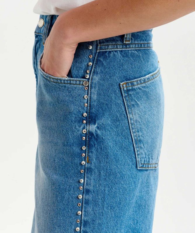 Essentiel Antwerp Interesting Embellished Straight Leg Jeans