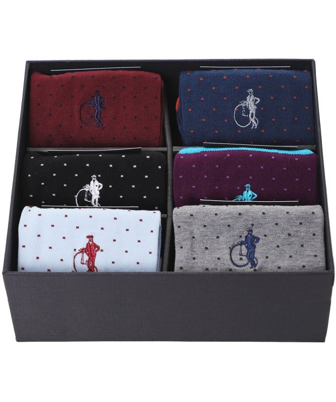 London Sock Co. A Spot of Style Socks 6 Pack