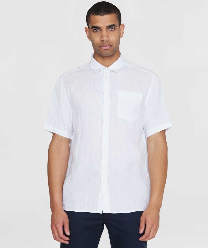 Knowledge Cotton Linen Short-Sleeve Shirt