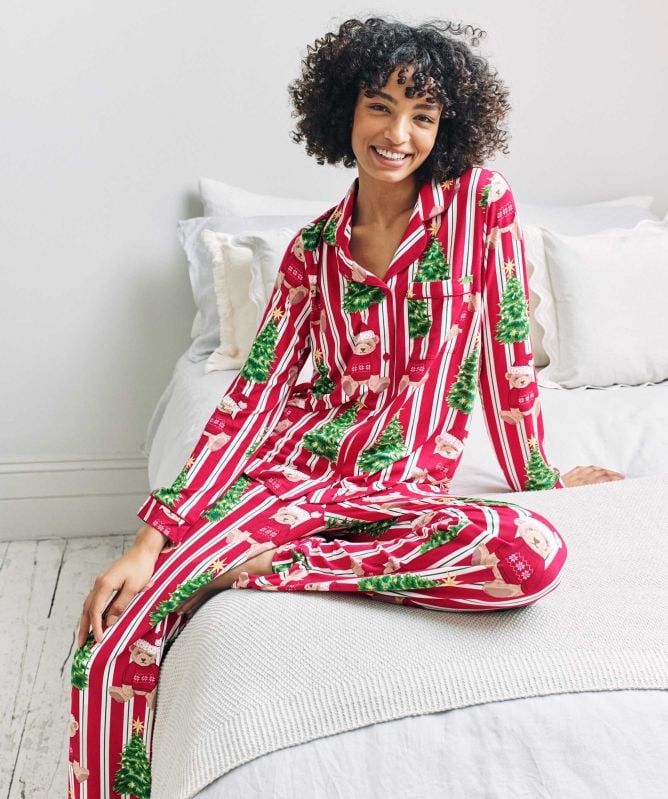Chelsea Peers Christmas Teddy Bear Long Pyjamas