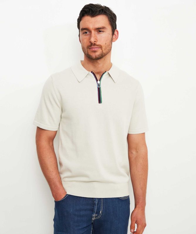 Paul Smith Knitted Zip Polo Shirt