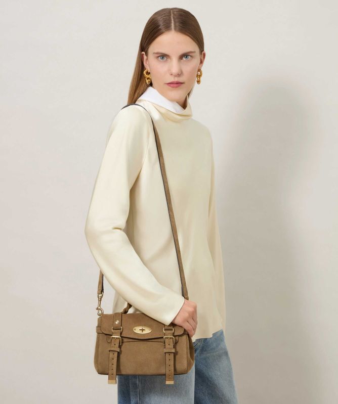 Mulberry Mini Alexa Suede Satchel Bag