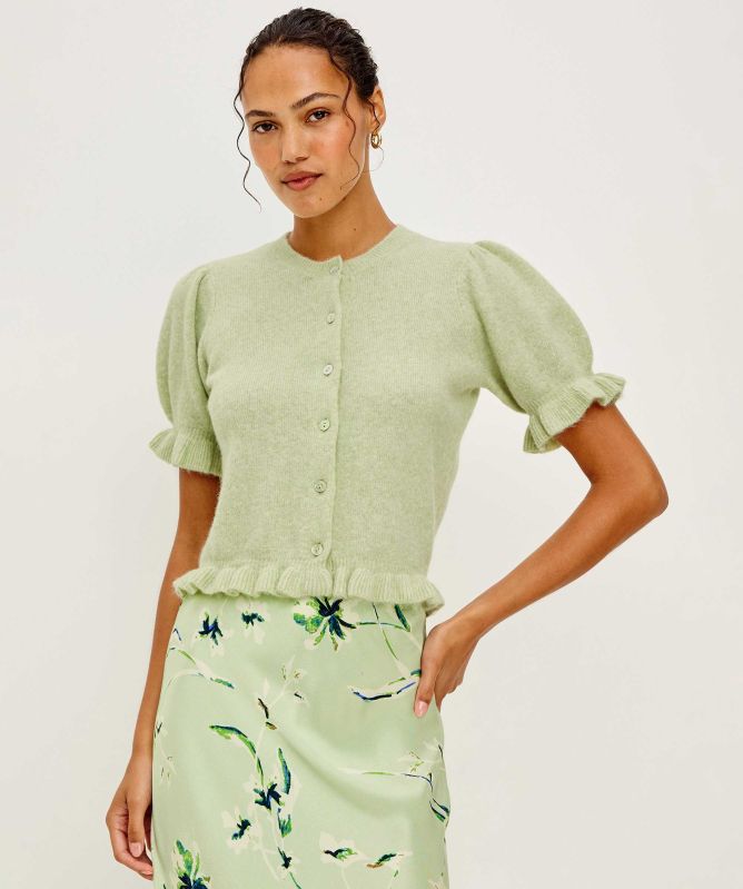 Rails Lora Ruffle-Trim Cardigan