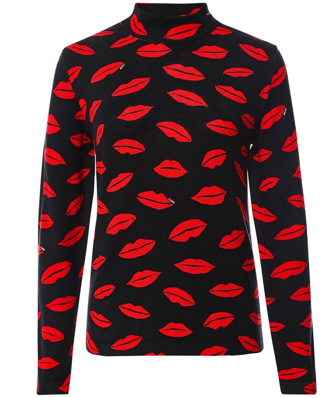 RIXO Tully Lips Silk Blend Top