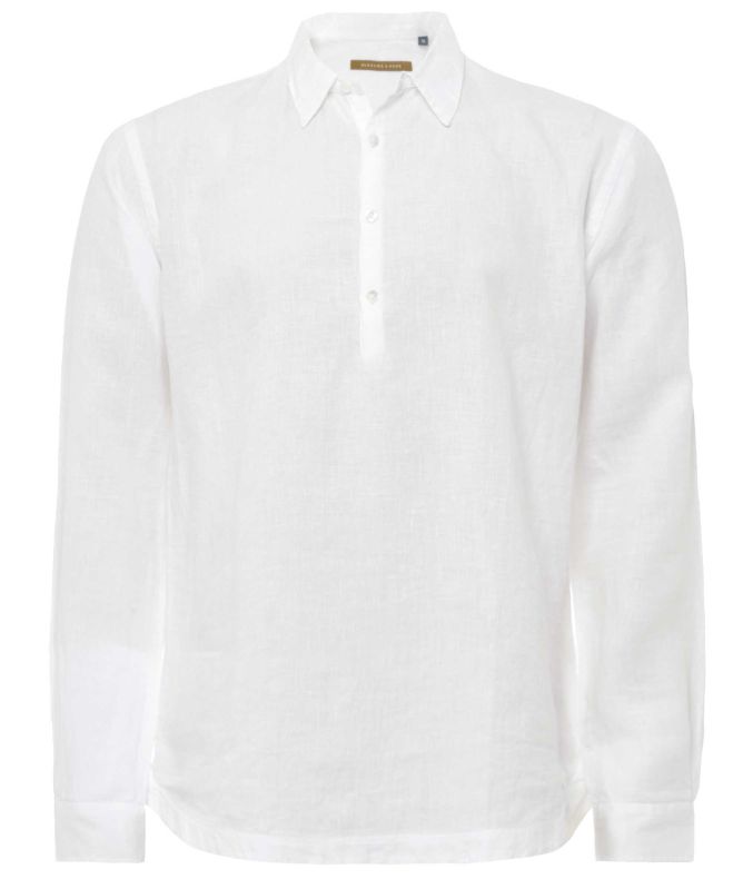 Burrows and Hare Linen Pop Over Shirt