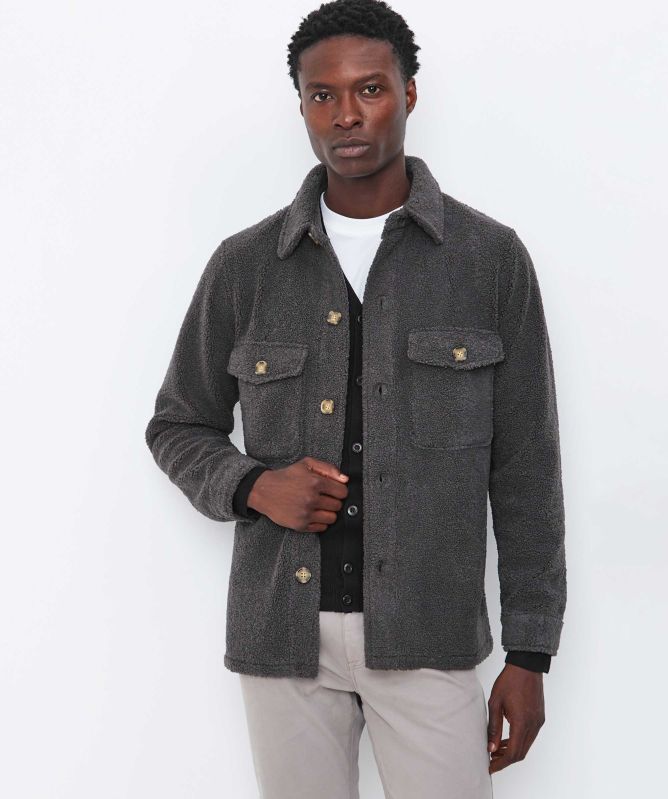 Sand Anders F Shearling Overshirt