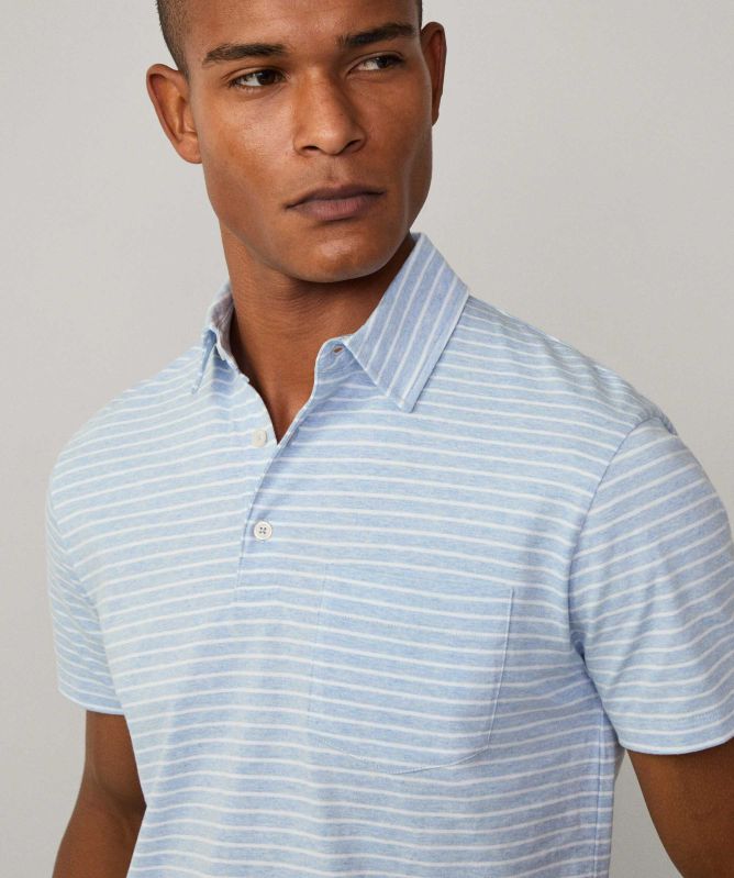 Hackett Striped Pocket Polo Shirt