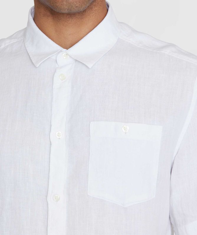 Knowledge Cotton Linen Short-Sleeve Shirt