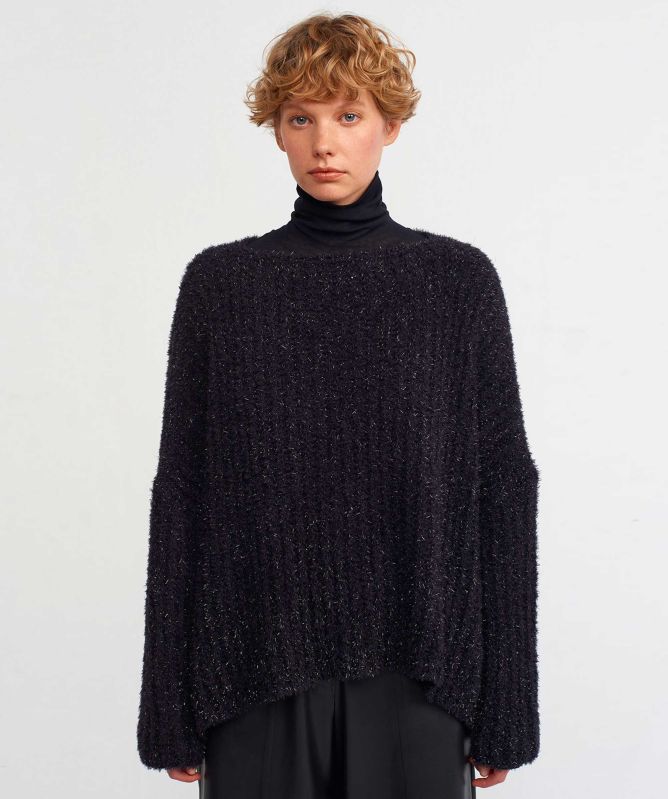 NU London Shiny Yarn Detailed Sweater