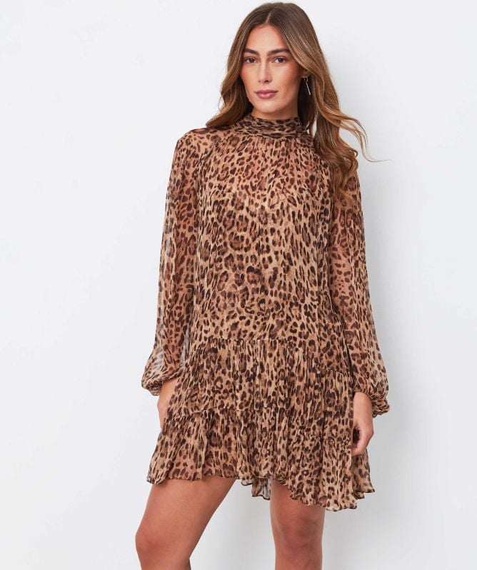 RIXO Anaya Tiered Mini Dress
