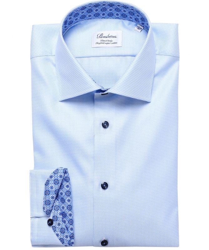 Stenstroms Fitted Body Micro Houndstooth Shirt