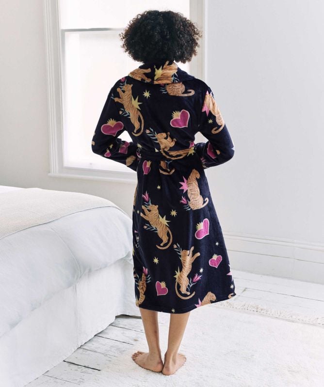 Chelsea Peers Fleece Enchanted Tiger Dressing Gown