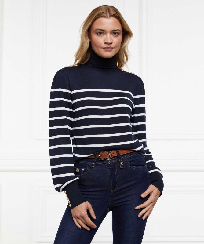 Holland Cooper Kelsie Roll Neck Knit Sweater