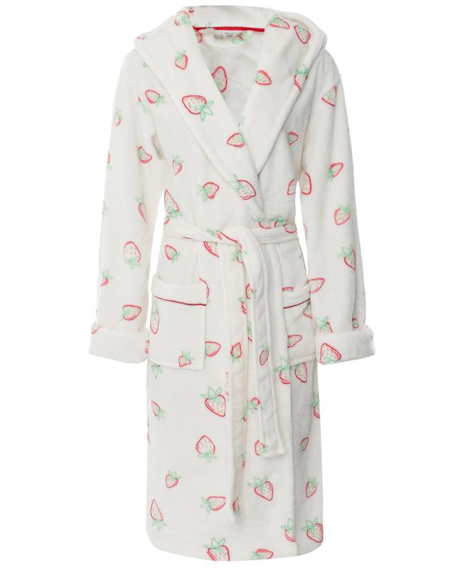 Chelsea Peers Fleece Strawberry Print Dressing Gown
