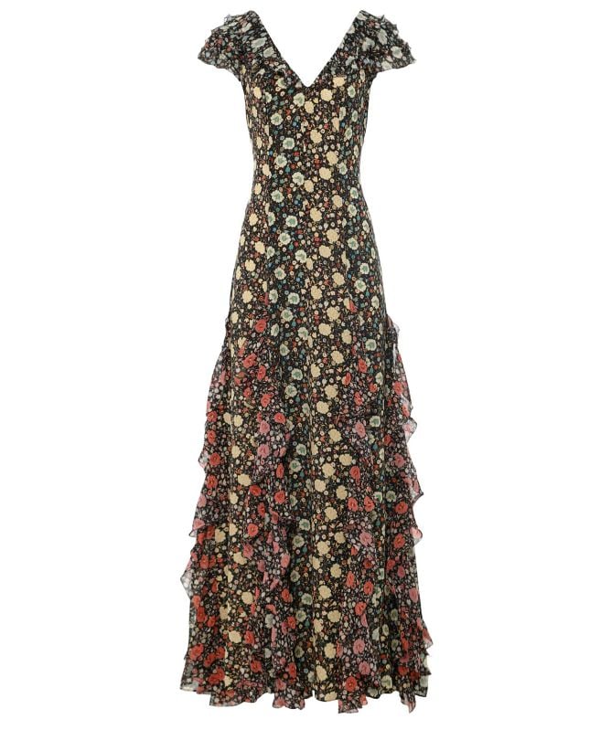 RIXO Ambika Silk Maxi Dress